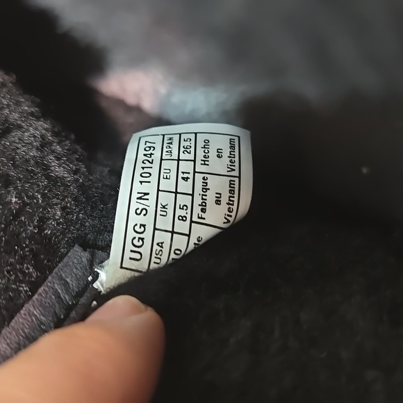 Ugg Australia Women's Black Suede Insulated Ankle Boots Wedge Shoes 10 - Picture 8 of 12